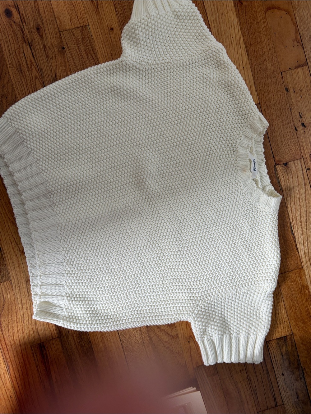Splendid Cream Textured Crewneck Sweater